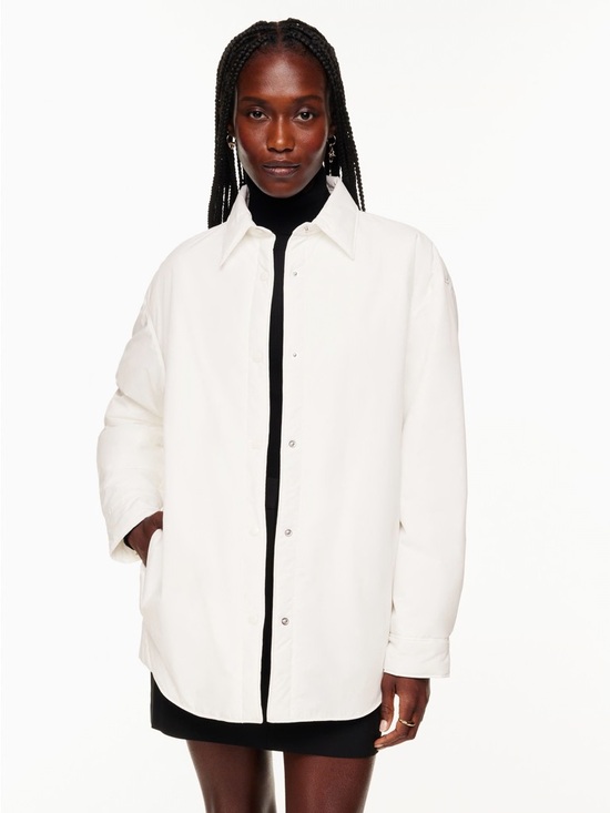 Babaton Jackets & Blazers - Babaton Merit Jacket - Insulated Vegan Down shacket - white light birch colour